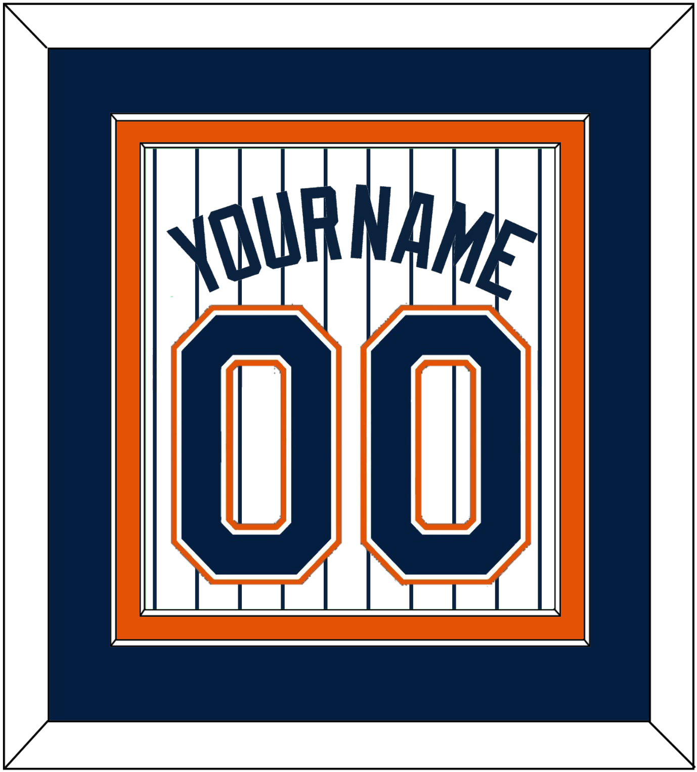San Diego Name & Number - Home White Pinstripes (1991-2001) - Signature Tier 3