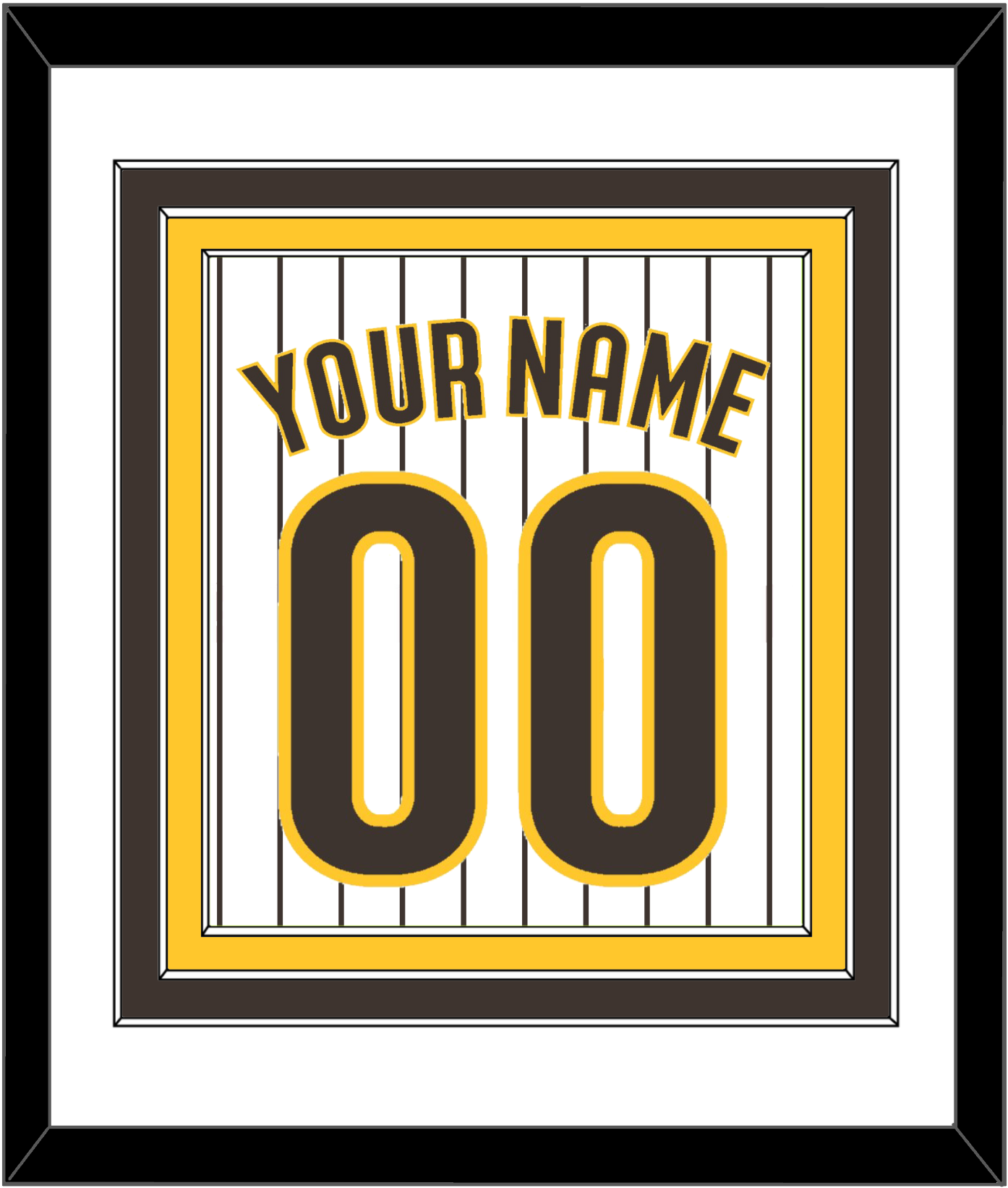 San Diego Name & Number - Home White Pinstripes - Premier Tier 1