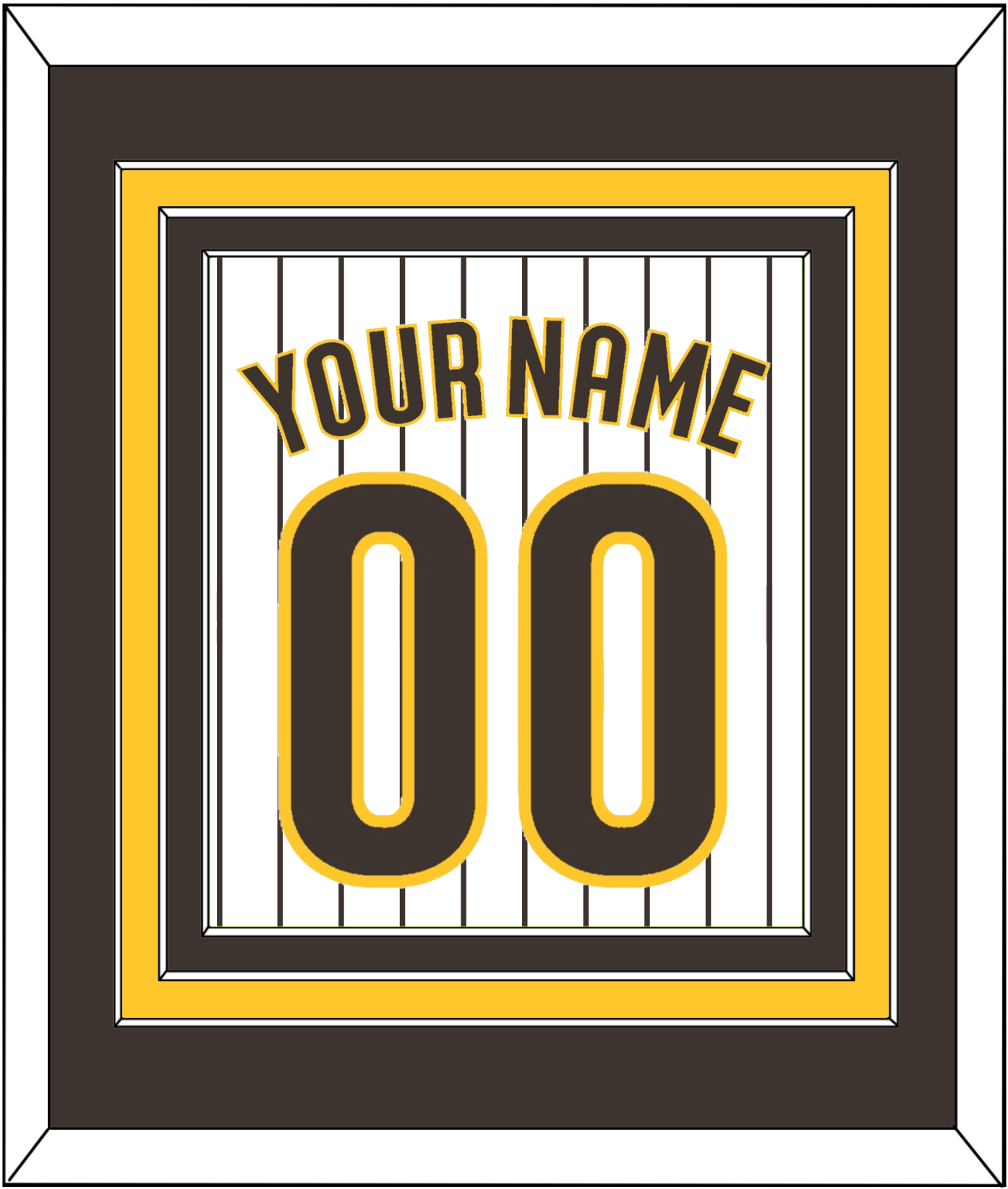 San Diego Name & Number - Home White Pinstripes - Premier Tier 2