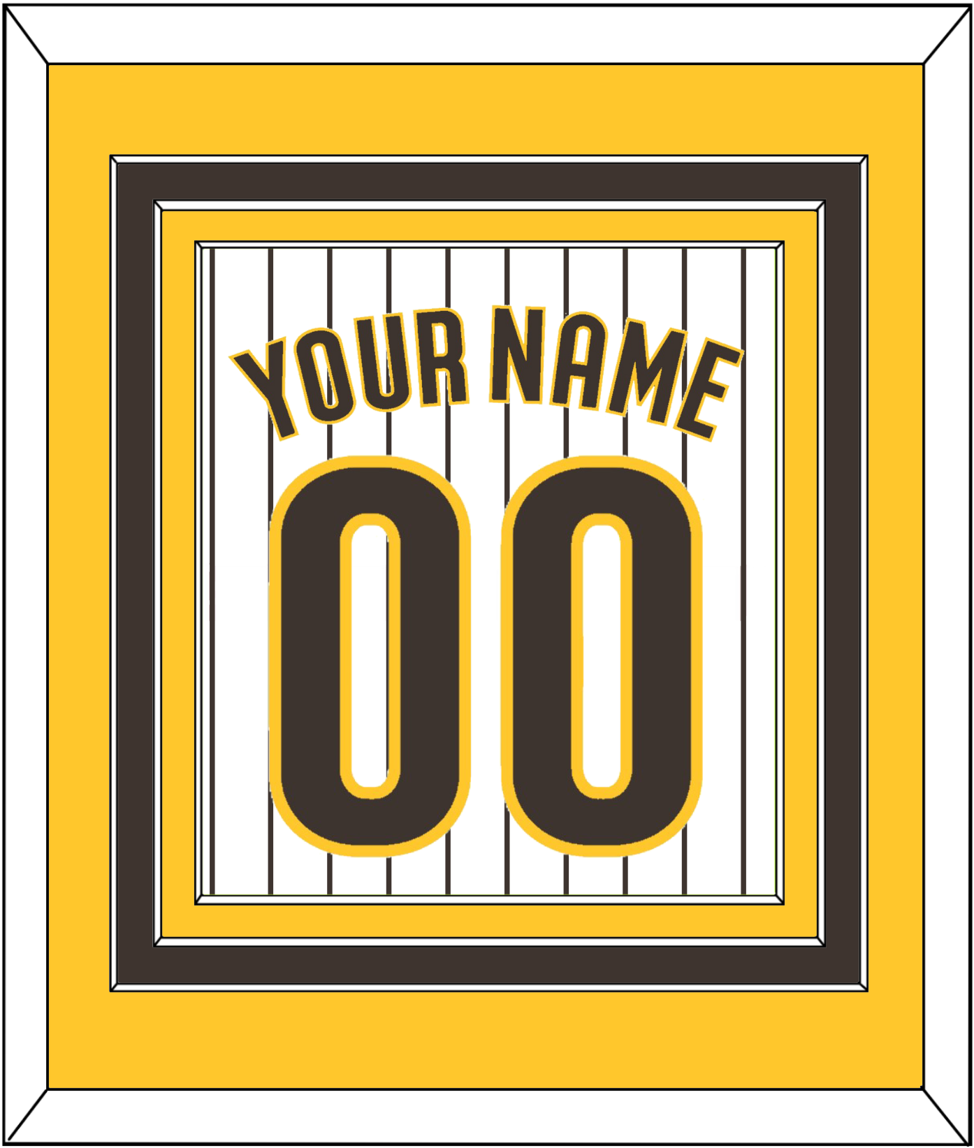 San Diego Name & Number - Home White Pinstripes - Premier Tier 3