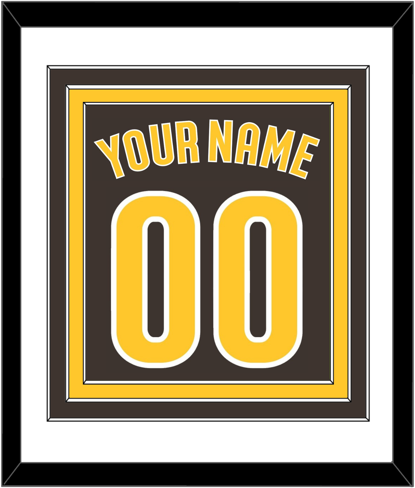 San Diego Name & Number - Alternate Brown - Premier Tier 1