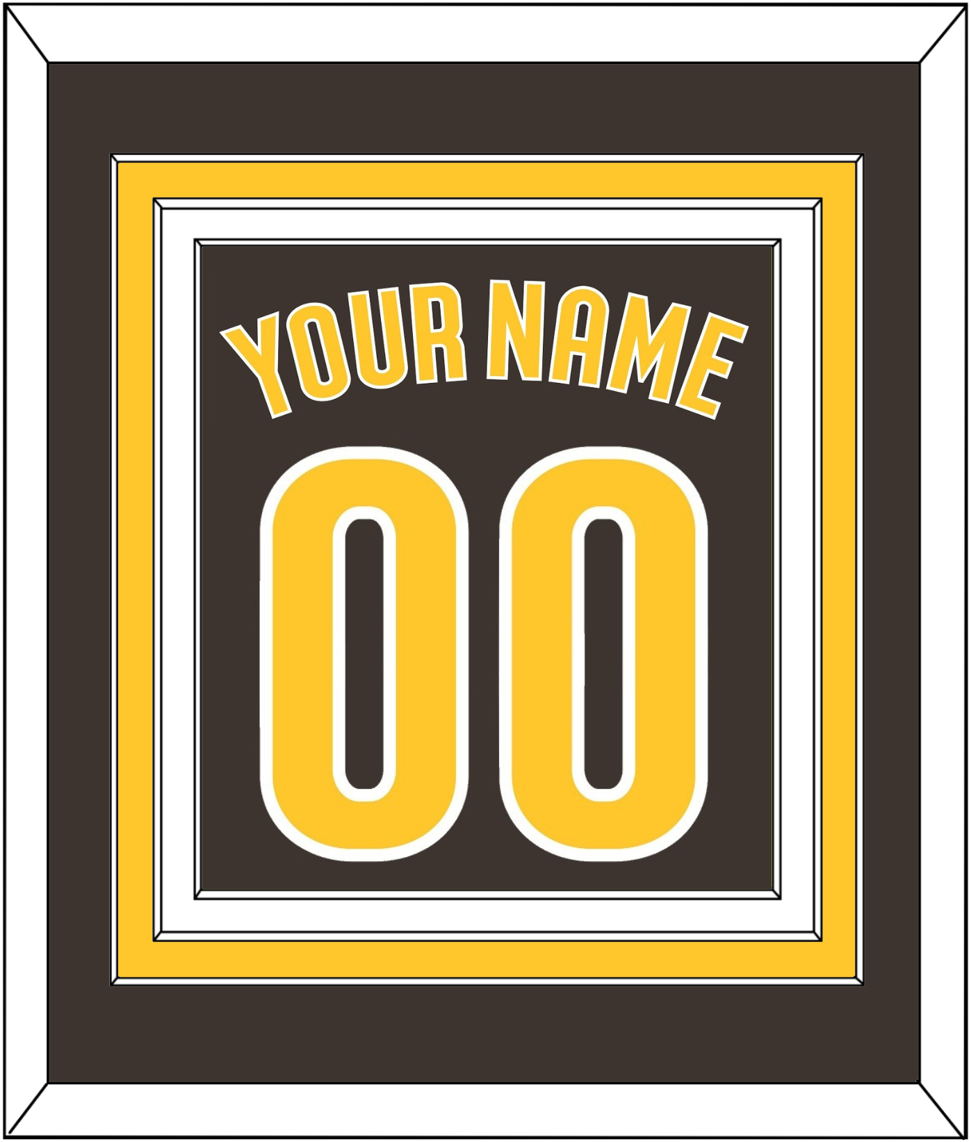 San Diego Name & Number - Alternate Brown - Premier Tier 2