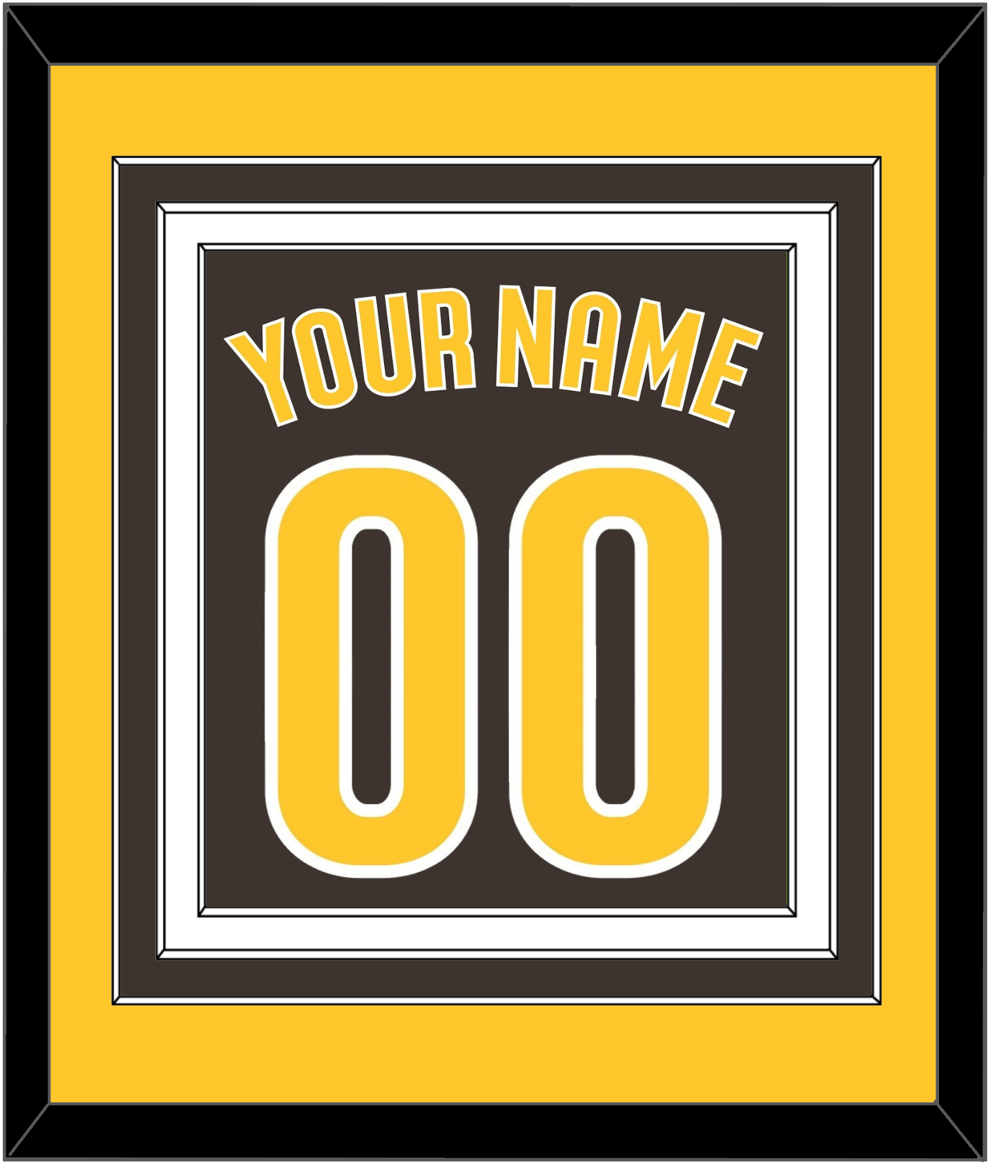 San Diego Name & Number - Alternate Brown - Premier Tier 3