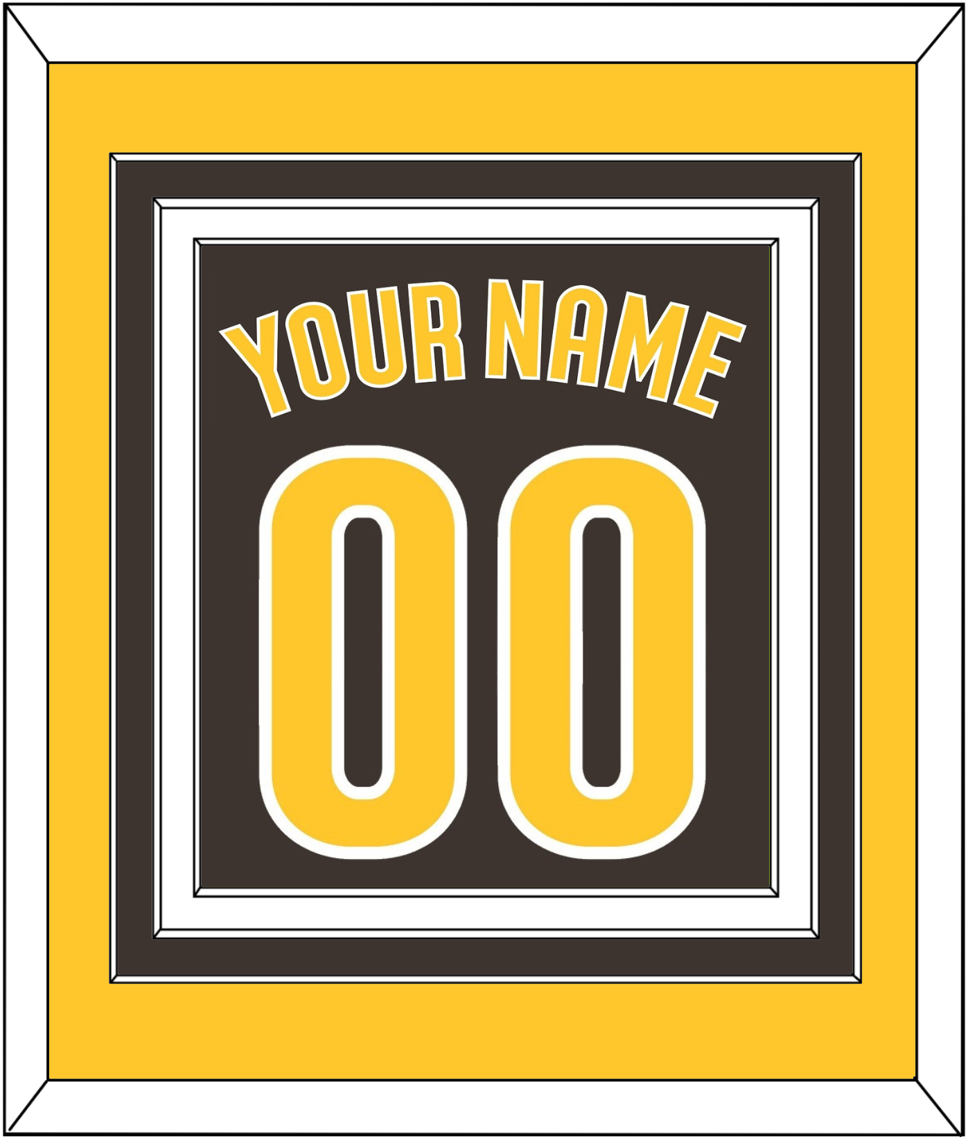 San Diego Name & Number - Alternate Brown - Premier Tier 3