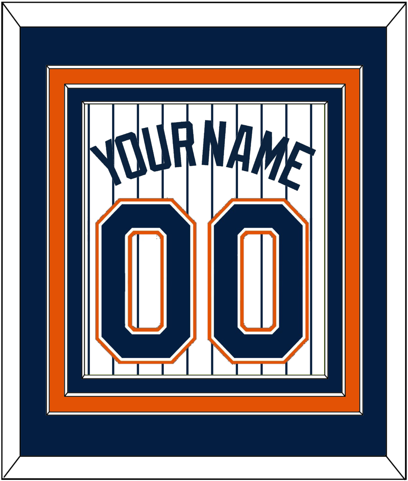 San Diego Name & Number - Home White Pinstripes (1991-2001) - Premier Tier 2