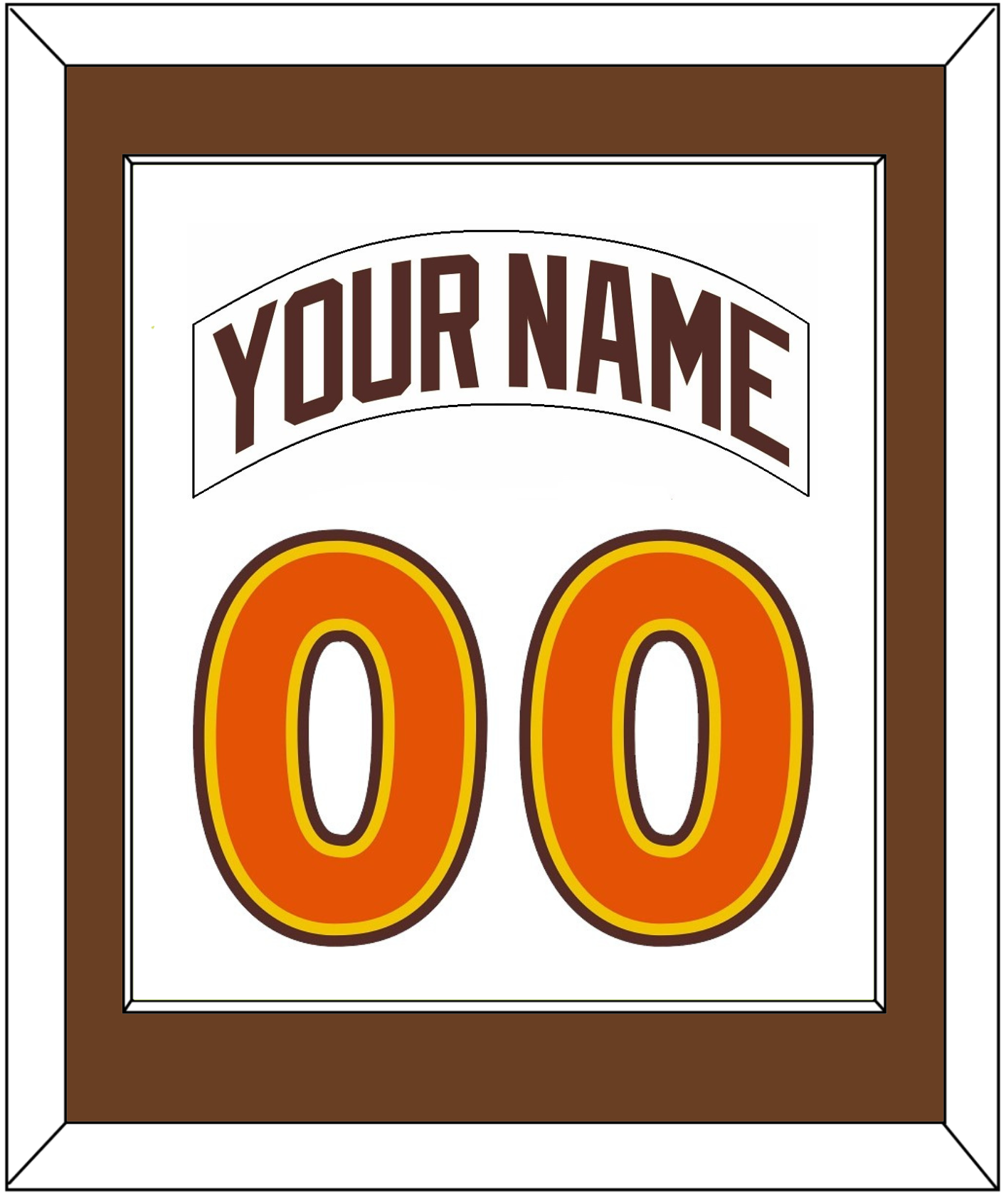 San Diego Nameplate & Number Combined - Home White (1980-1984) - Essential Tier 1