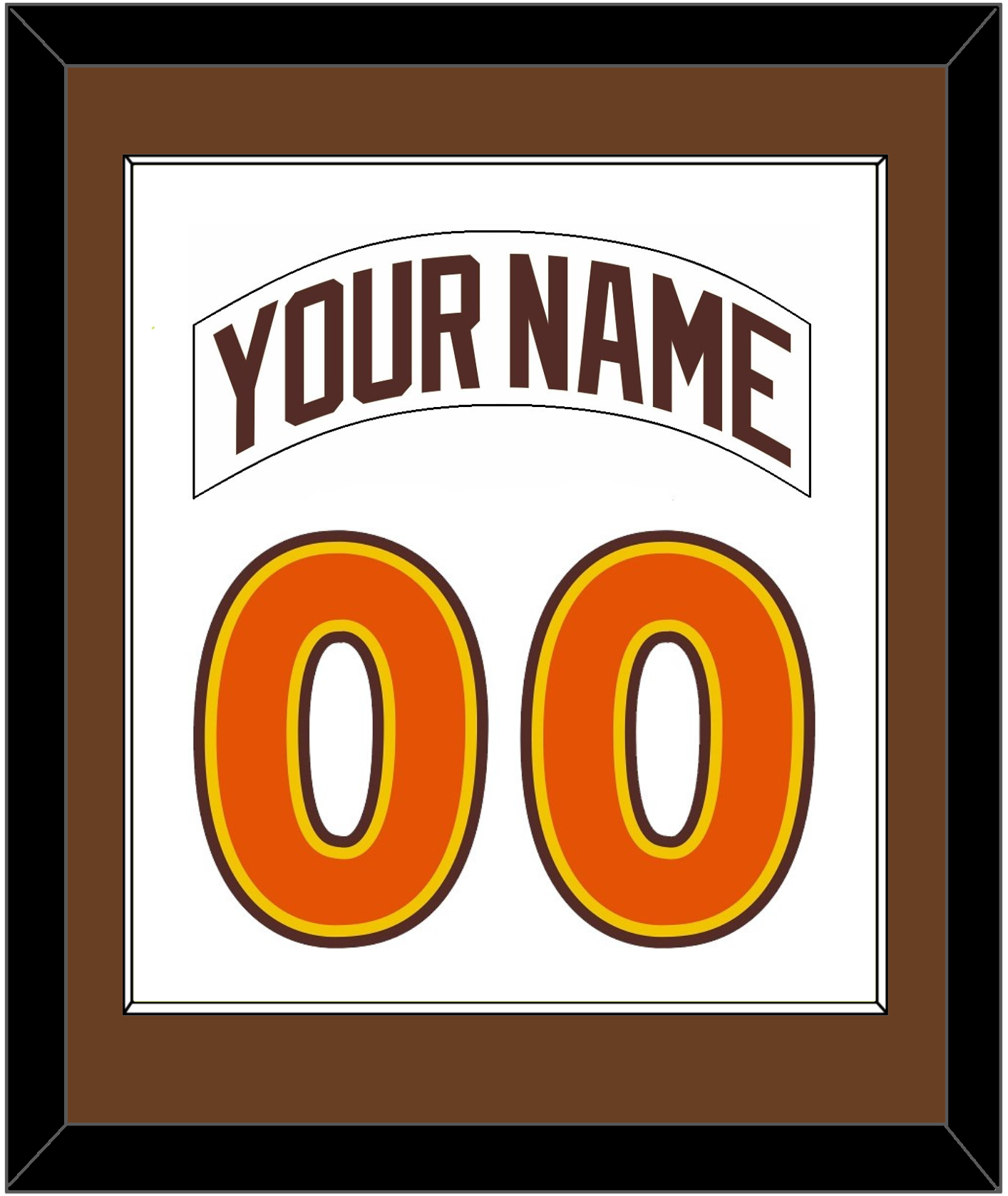 San Diego Nameplate & Number Combined - Home White (1980-1984) - Essential Tier 1