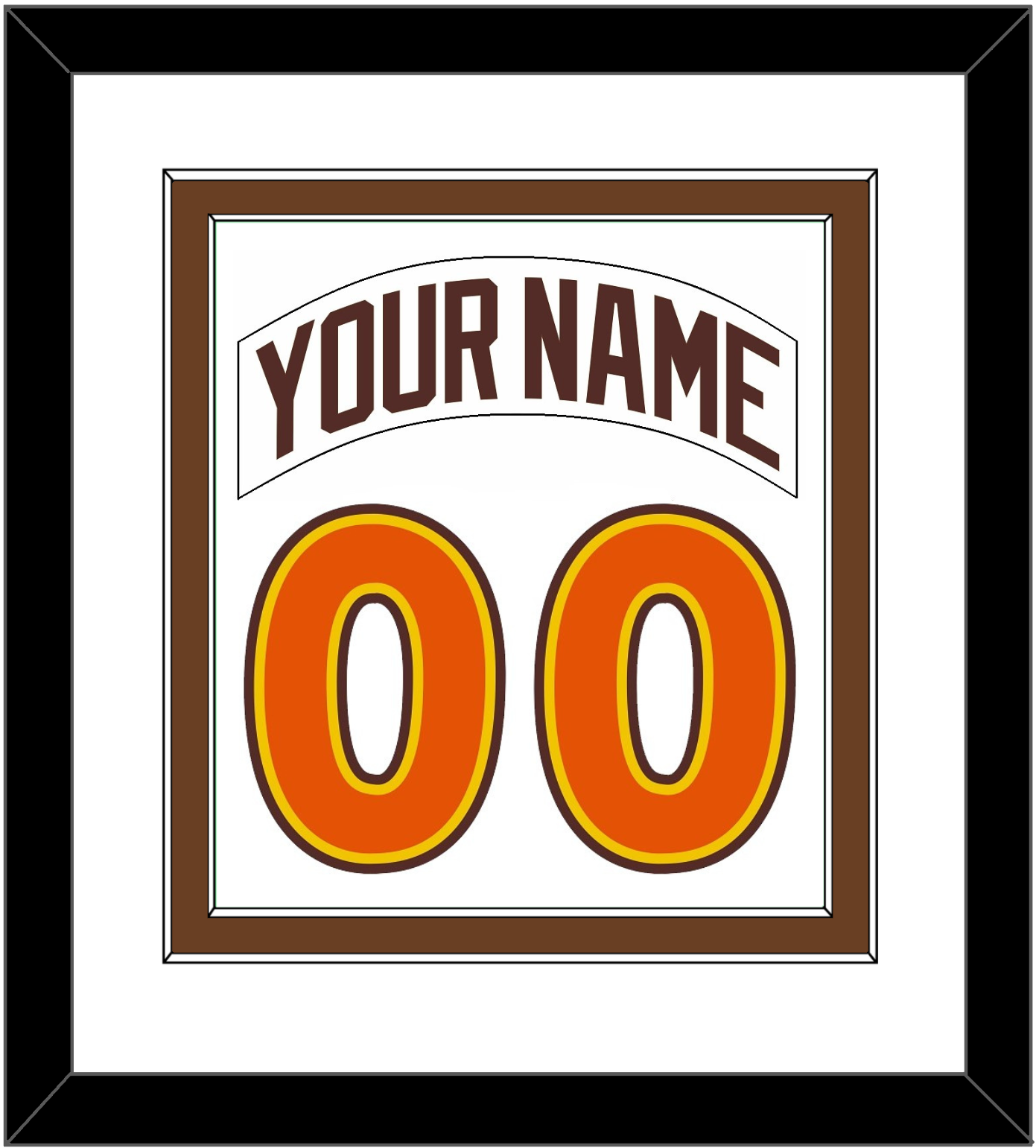 San Diego Nameplate & Number Combined - Home White (1980-1984) - Signature Tier 1