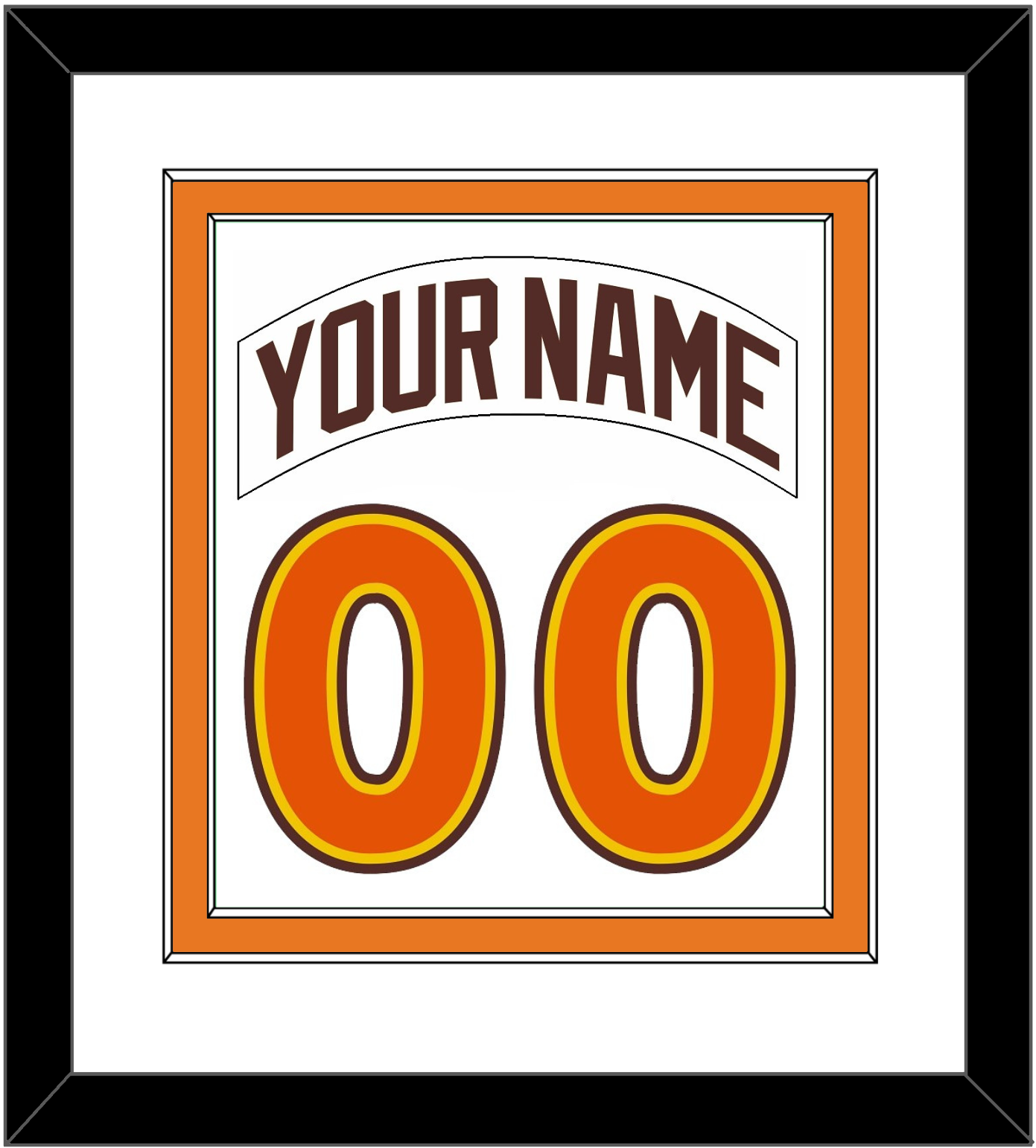 San Diego Nameplate & Number Combined - Home White (1980-1984) - Signature Tier 2
