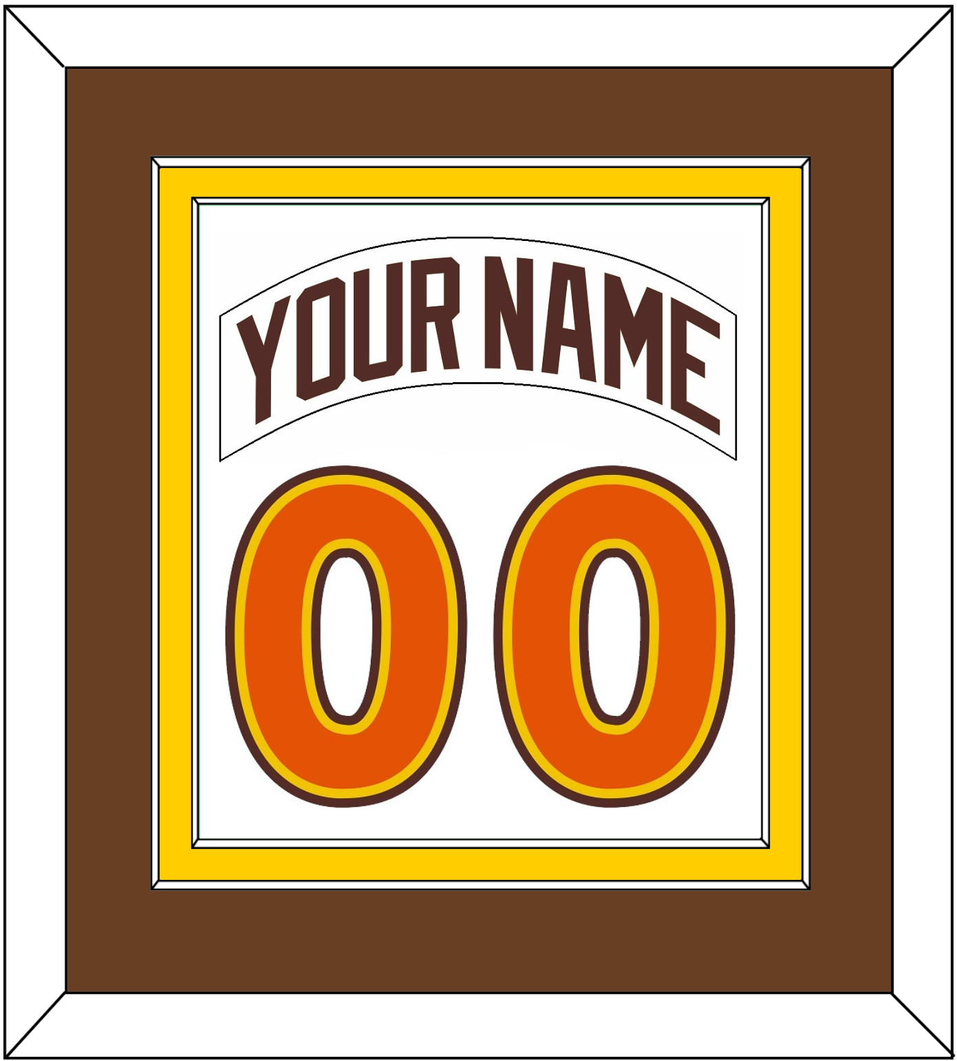 San Diego Nameplate & Number Combined - Home White (1980-1984) - Signature Tier 3
