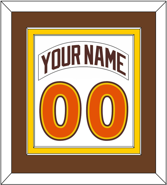 San Diego Nameplate & Number Combined - Home White (1980-1984) - Signature Tier 3