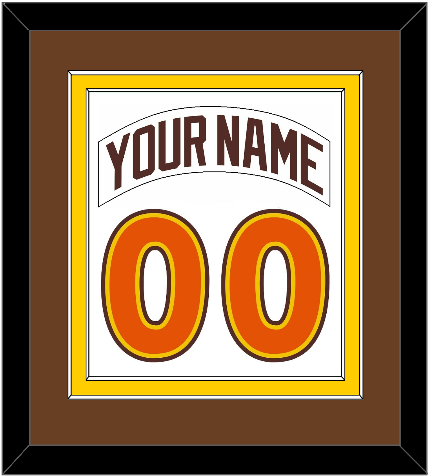 San Diego Nameplate & Number Combined - Home White (1980-1984) - Signature Tier 3