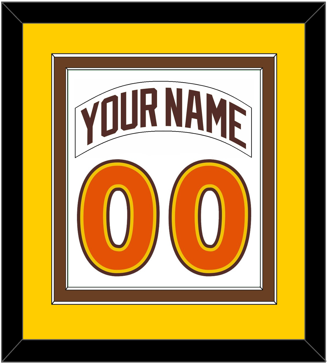 San Diego Nameplate & Number Combined - Home White (1980-1984) - Signature Tier 4