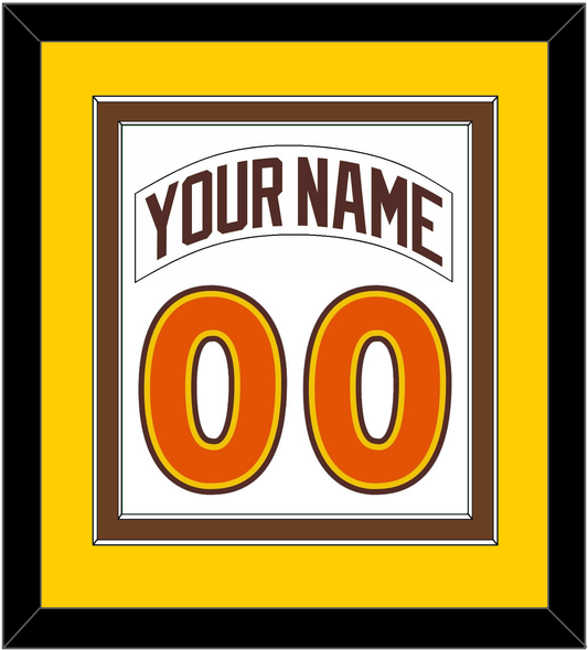 San Diego Nameplate & Number Combined - Home White (1980-1984) - Signature Tier 4