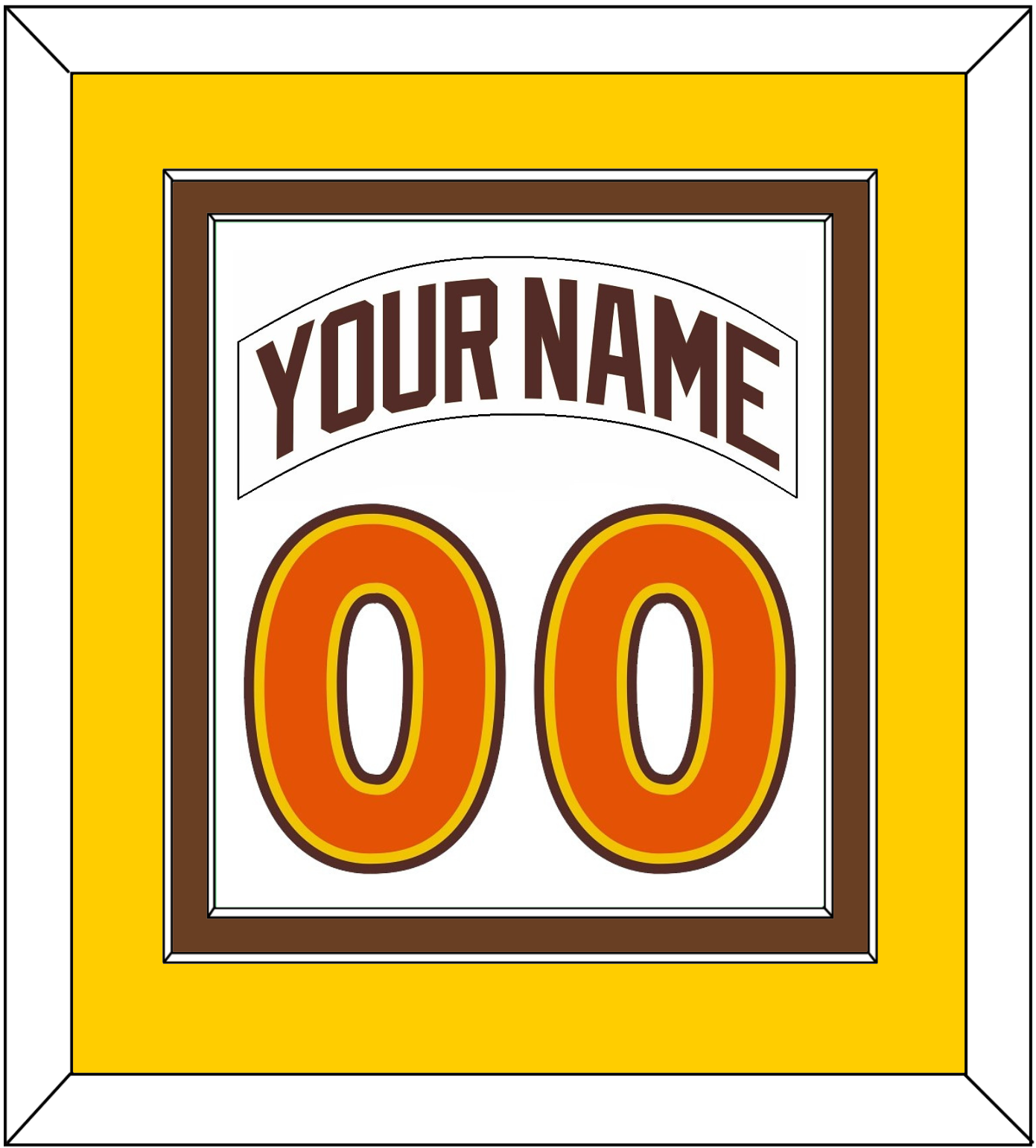 San Diego Nameplate & Number Combined - Home White (1980-1984) - Signature Tier 4