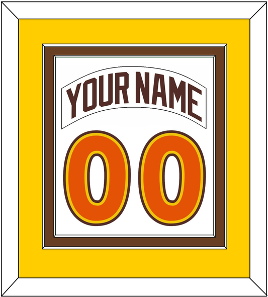 San Diego Nameplate & Number Combined - Home White (1980-1984) - Signature Tier 4