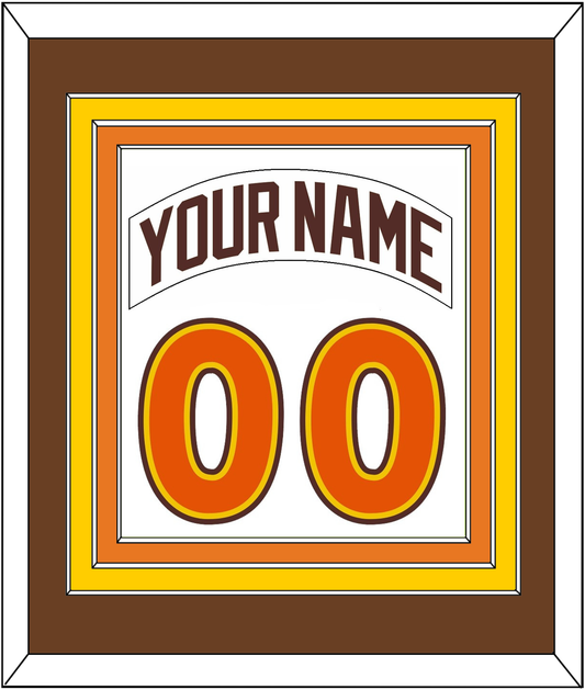 San Diego Nameplate & Number Combined - Home White (1980-1984) - Premier Tier 2