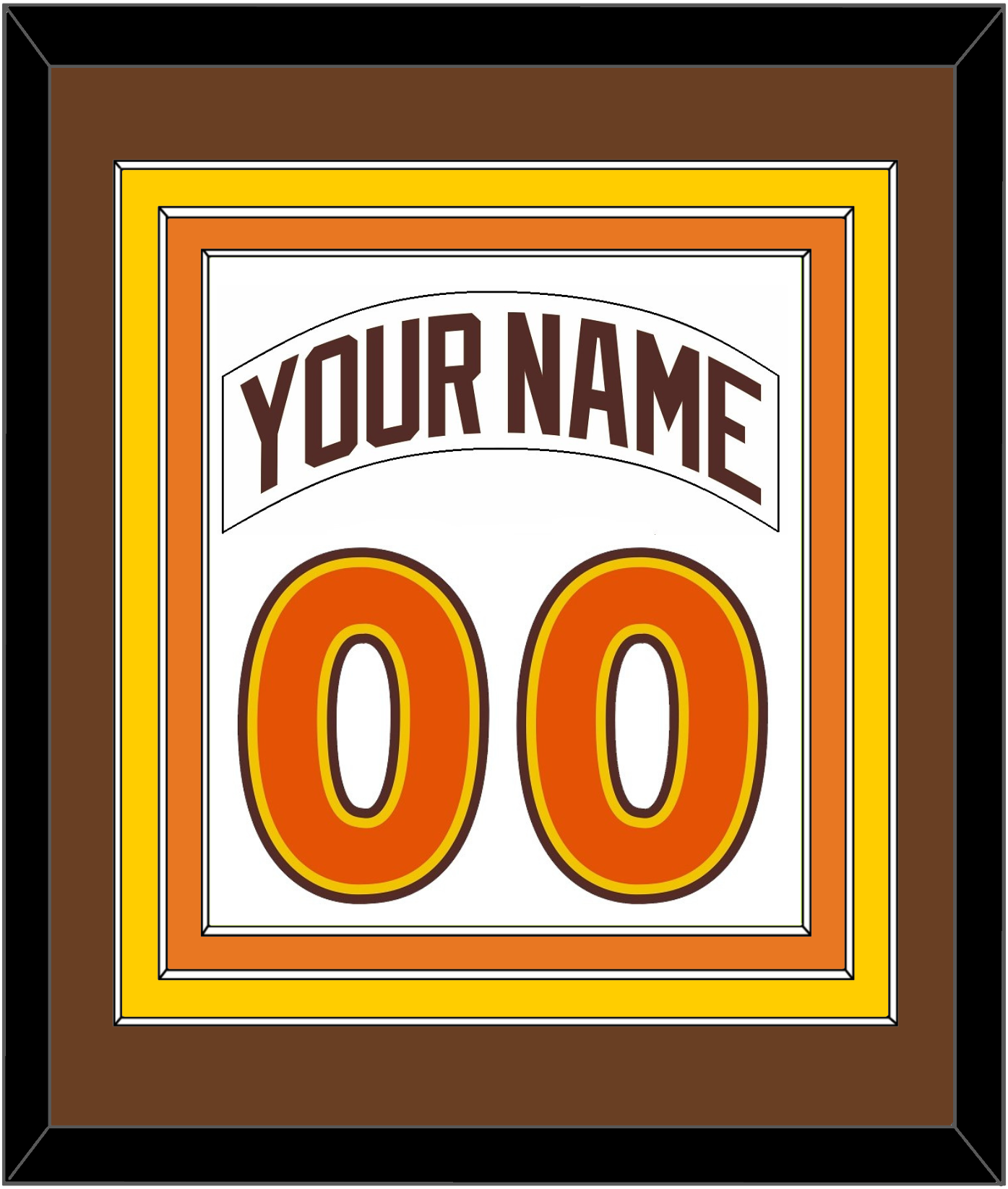 San Diego Nameplate & Number Combined - Home White (1980-1984) - Premier Tier 2