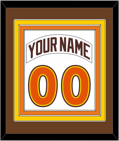 San Diego Nameplate & Number Combined - Home White (1980-1984) - Premier Tier 2