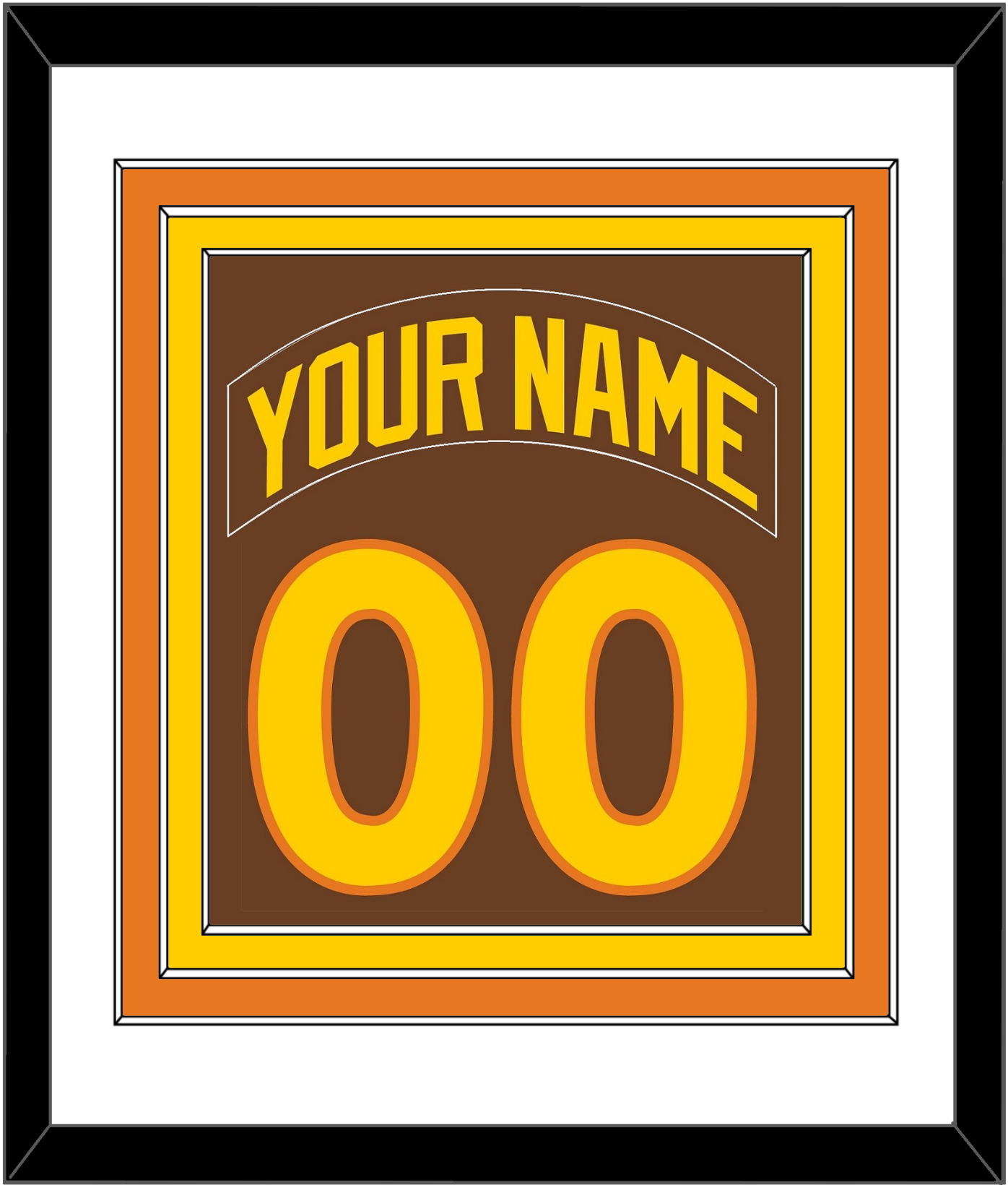 San Diego Nameplate & Number Combined - Road Brown (1980-1984) - Premier Tier 1