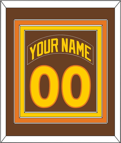 San Diego Nameplate & Number Combined - Road Brown (1980-1984) - Premier Tier 2