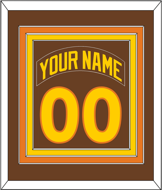 San Diego Nameplate & Number Combined - Road Brown (1980-1984) - Premier Tier 2