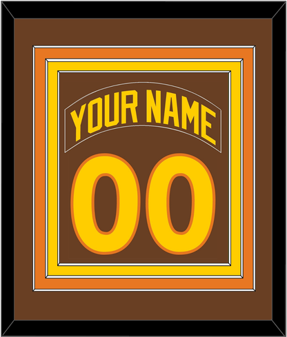 San Diego Nameplate & Number Combined - Road Brown (1980-1984) - Premier Tier 2