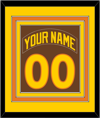 San Diego Nameplate & Number Combined - Road Brown (1980-1984) - Premier Tier 3
