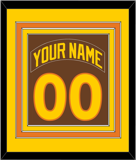 San Diego Nameplate & Number Combined - Road Brown (1980-1984) - Premier Tier 3