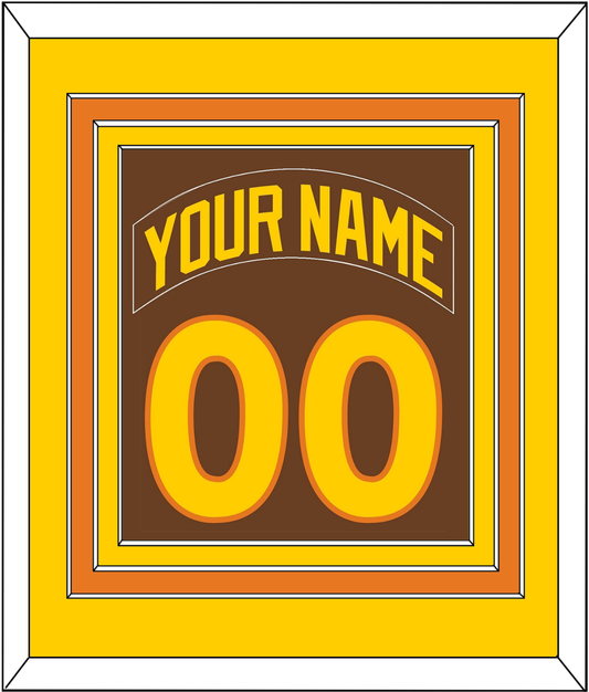 San Diego Nameplate & Number Combined - Road Brown (1980-1984) - Premier Tier 3