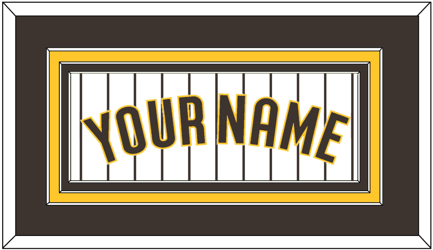 San Diego Name - Home White Pinstripes - Premier Tier 2