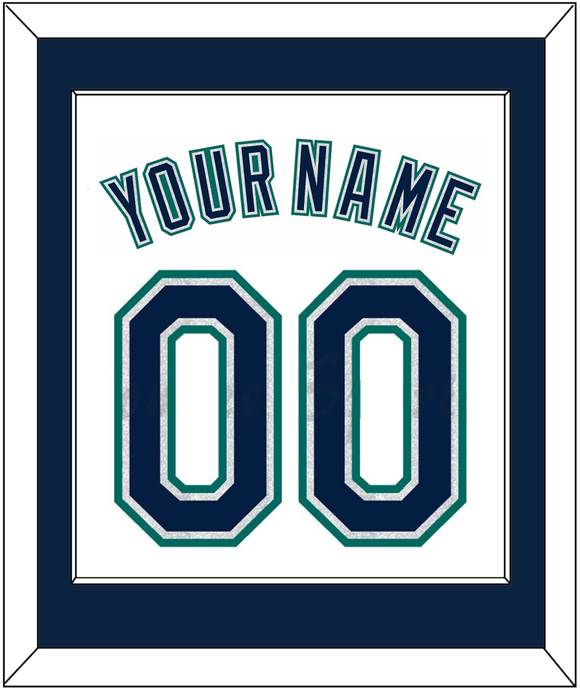 Seattle Name & Number - Home White - Single Mat 1