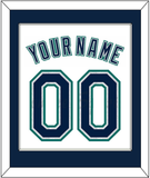 Seattle Name & Number - Home White - Single Mat 1