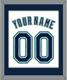 Seattle Name & Number - Home White - Single Mat 1