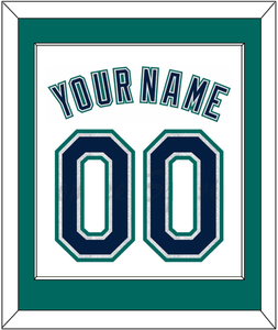 Seattle Name & Number - Home White - Single Mat 2