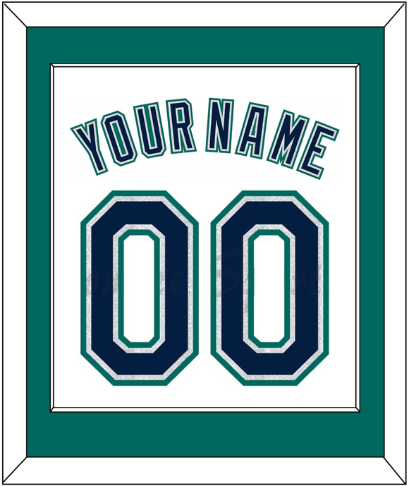 Seattle Name & Number - Home White - Single Mat 2