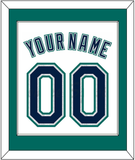 Seattle Name & Number - Home White - Single Mat 2