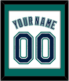 Seattle Name & Number - Home White - Single Mat 2