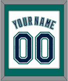 Seattle Name & Number - Home White - Single Mat 2