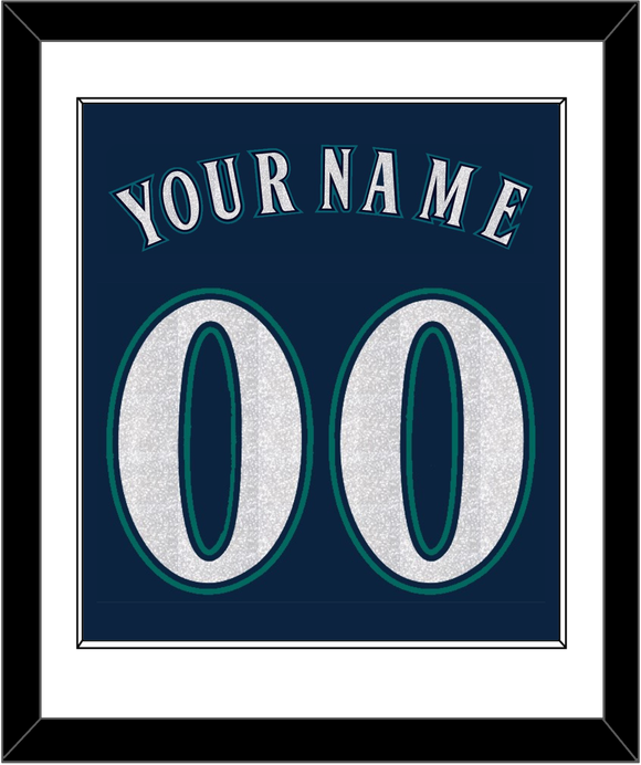 Seattle Name & Number - Alternate Road Navy - Single Mat 1