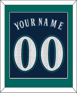 Seattle Name & Number - Alternate Road Navy - Single Mat 2