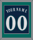 Seattle Name & Number - Alternate Road Navy - Single Mat 2