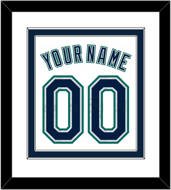Seattle Name & Number - Home White - Double Mat 1