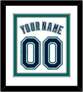 Seattle Name & Number - Home White - Double Mat 2