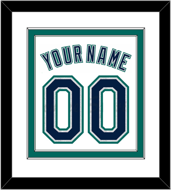 Seattle Name & Number - Home White - Double Mat 2