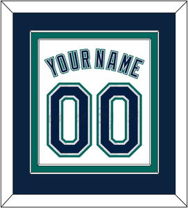 Seattle Name & Number - Home White - Double Mat 3