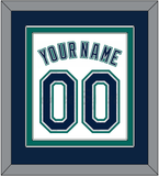 Seattle Name & Number - Home White - Double Mat 3