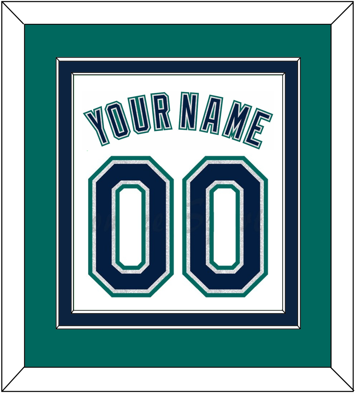 Seattle Name & Number - Home White - Signature Tier 4