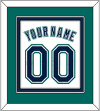 Seattle Name & Number - Home White - Double Mat 4