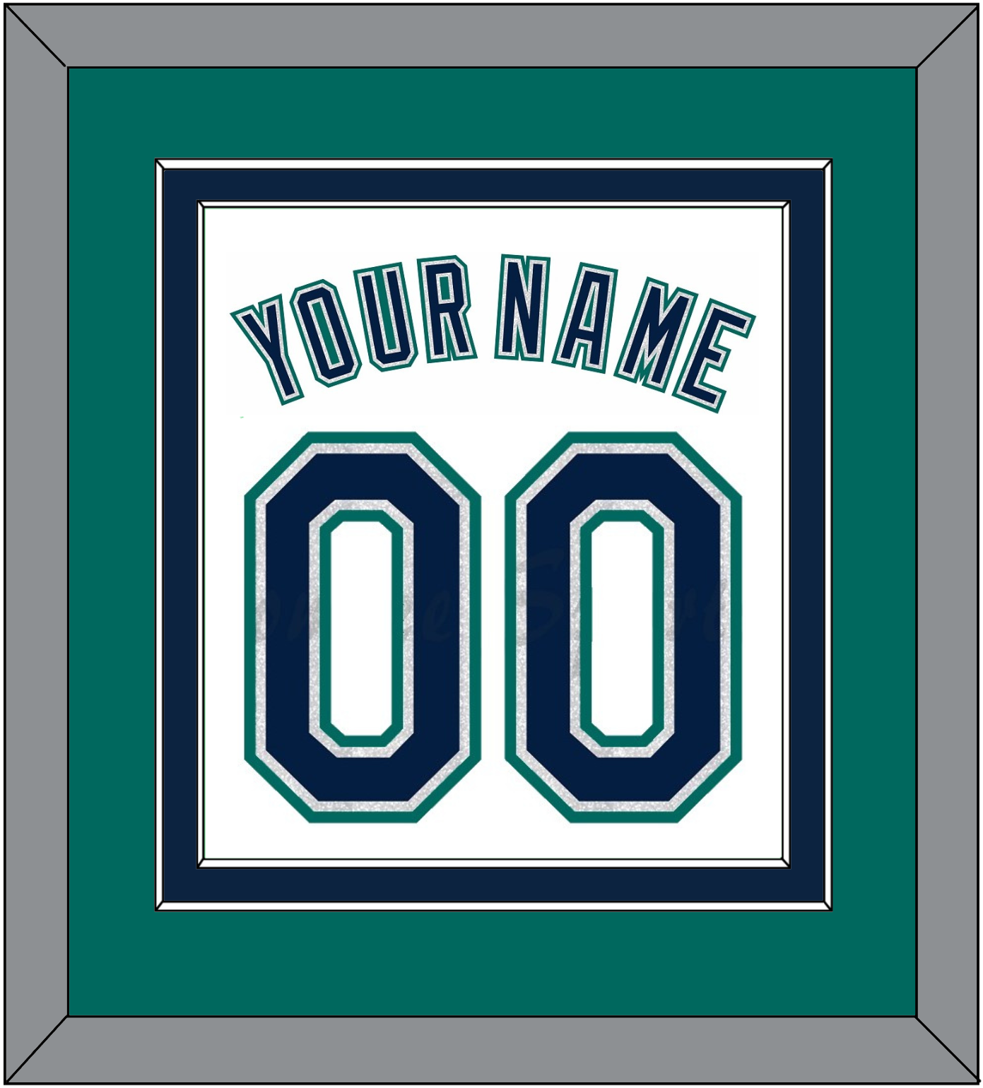 Seattle Name & Number - Home White - Signature Tier 4